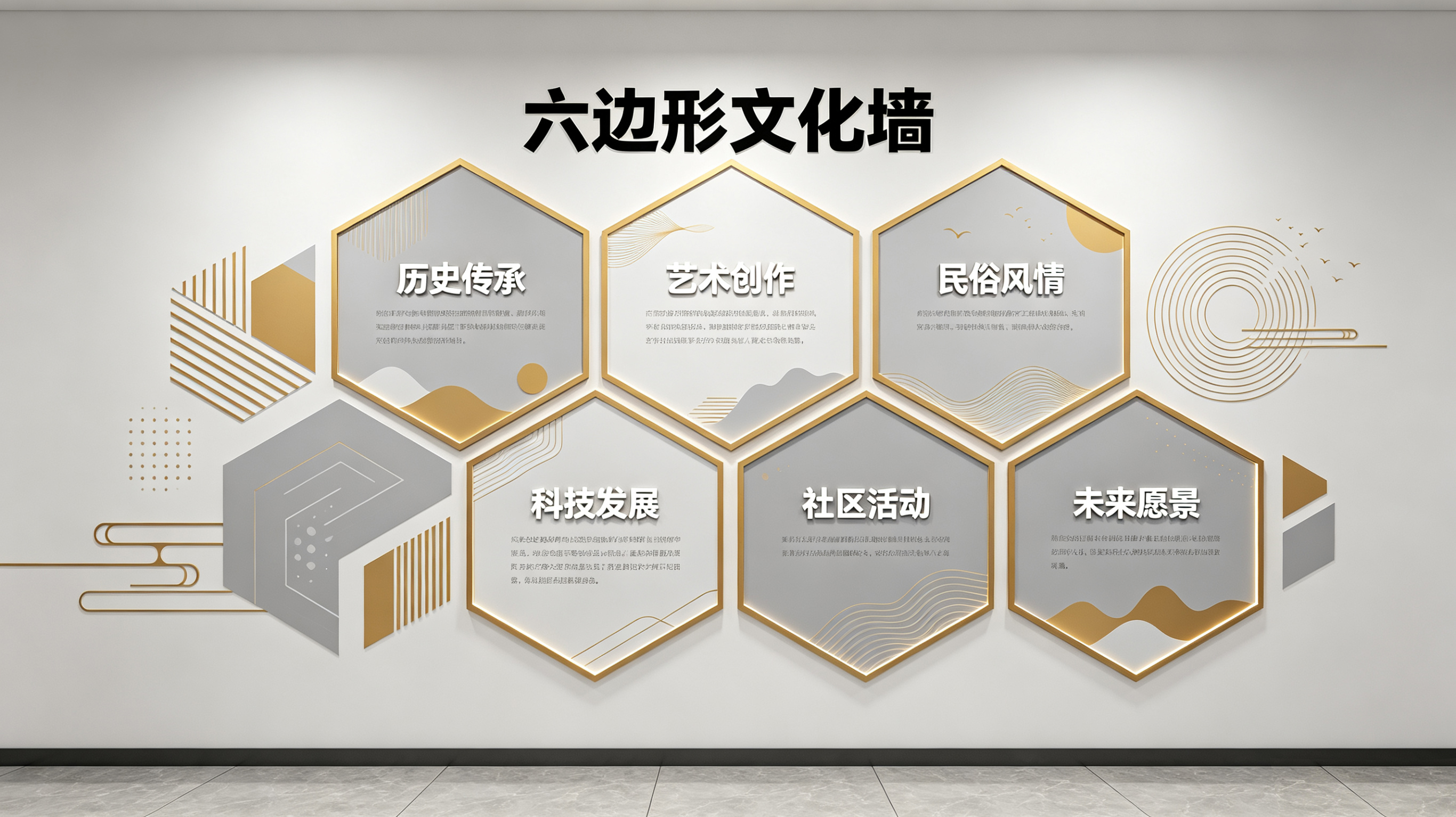 恩施企业文化墙 | 六边形信息美学